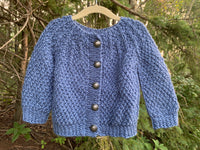 Textured Cardigan with Sunburst Yoke, 12-18 months