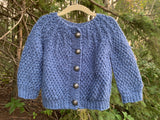 Textured Cardigan with Sunburst Yoke, 12-18 months