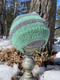 Red and Gray Striped Beanie, child