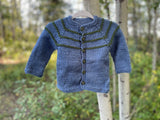 Garter Yoke Cardigan, 3-6 months