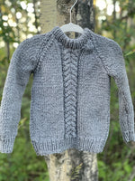 Gray Cabled Pullover, 6 months