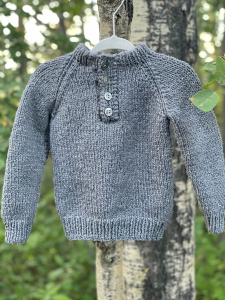 Gray Cabled Pullover, 6 months