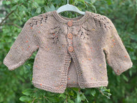 Tweed Leaf Cardigan, 3-6 months