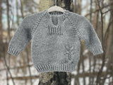 Gray Owl Pullover, 0-3 months