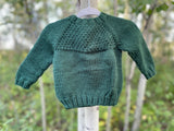 Seed Stitch Yoke Pullover, 3-6 months