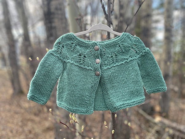 Leaf Yoke Cardigans, 6 months