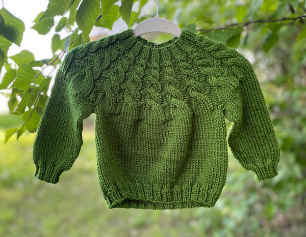 Cabled Pullover, 6 months