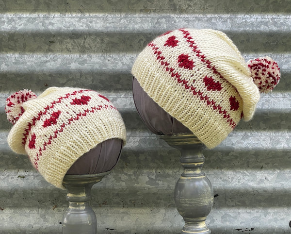 Sweetheart Toques, toddler & adult