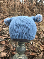 Double Pompom Hat, newborn-baby