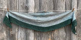 Silver and Green Triangular Shawl