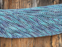 Blue and Purple Eyelet Scarf