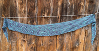 Blue and Purple Eyelet Scarf