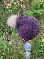 Purple Tweed Hats, M-L adult