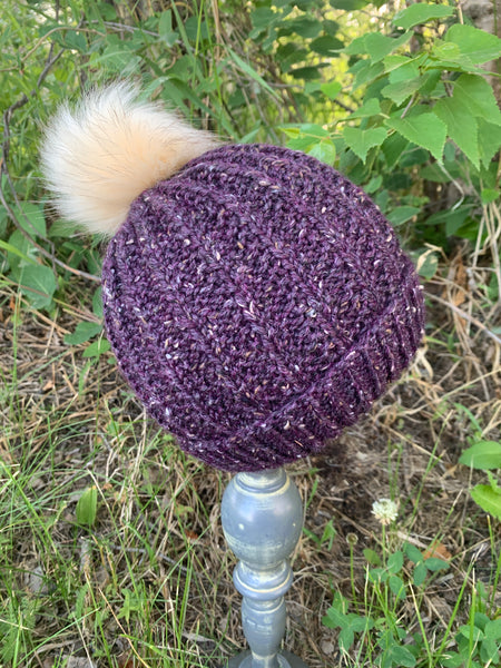 Purple Tweed Hats, M-L adult