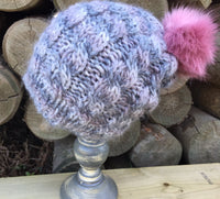 Cabled Alpaca Hats, adult