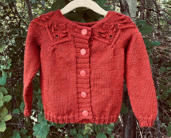 Oak Leaf Cardigan, size 2