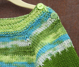 Green Pullover with Mismatched Buttons, size 2