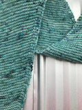 Light Teal with Eyelet Border Scarf