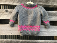 Pink Zigzag Pullover, 6-12 months