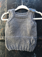 Grey Vest with Leaf Detail