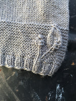 Grey Vest with Leaf Detail