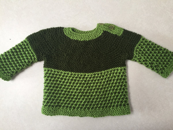 Double the Green Pullover, 12-18 months