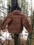 Chocolate Brown Pinstripe Cardigan, size 12-18 month