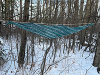 Denim and Teal Snowflake Scarf