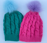 Cabled Toques, youth - adult