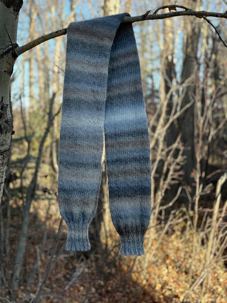 Simple Gray & Blue Scarf