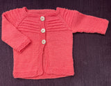 Coral Cardigan, 3-6 months