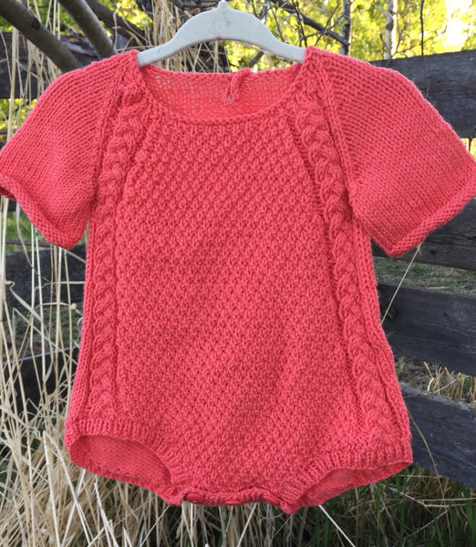 Coral Romper, 6 months