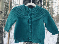 Teal Cardigan, 3-6 months